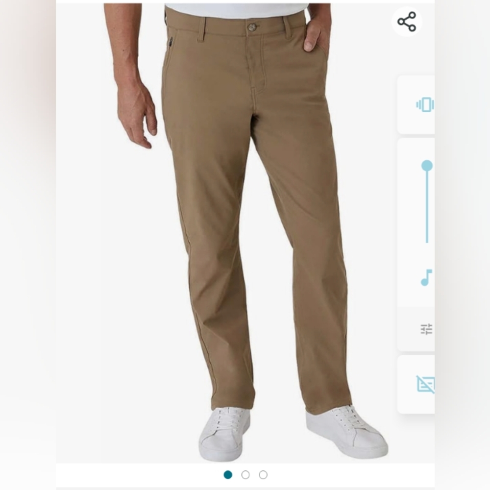 Weatherproof vintage men's performance flex flatefront pants